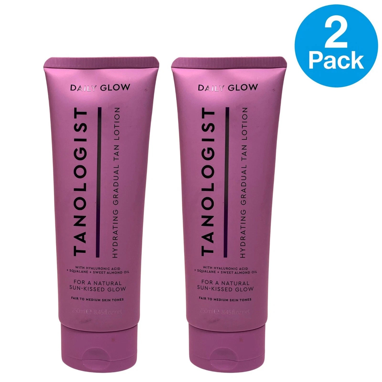 Tanologist Daily Glow Gradual Tan Lotion 8.45oz 2 Pack Self Tanner