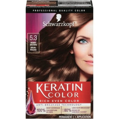 Schwarzkopf Keratin Color 5.3 Berry Brown Hair Dye - 2 Pack Permanent