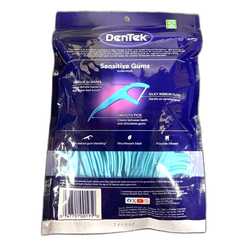 DenTek Sensitive Gums Floss Picks 150ct Pack of 6 New