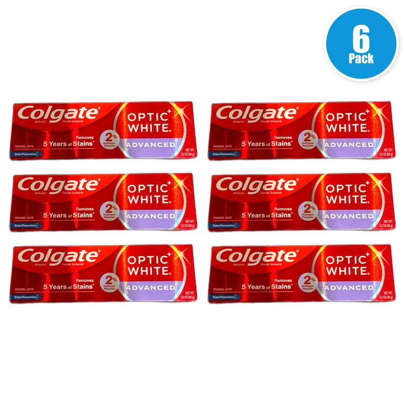 Colgate Optic White Advanced Hydrogen Peroxide Exp 07/27 Pack of 6 New