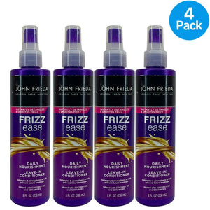 John Frieda Frizz Ease Daily Nourishment Leave-In Conditioner 8 Oz 4 Pack New