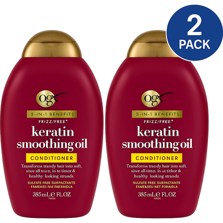 OGX Keratin Smoothing Oil Conditioner 13 oz 2 Pack New