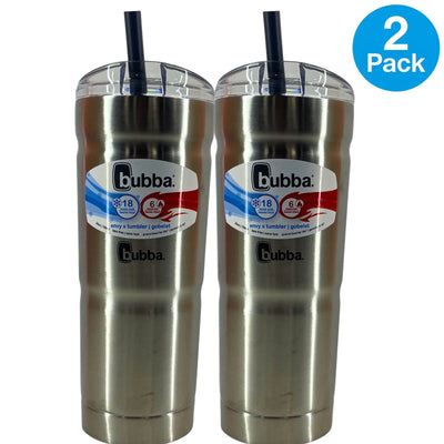 Bubba Envy S Stainless Steel Tumbler with Straw 24 OZ Insulated Vacuum 2 Pack