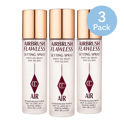 Charlotte Tilbury Airbrush Flawless Setting Spray Pack of 3 (3.3 oz / 100mL NEW