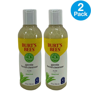 Burt's Bees Aloe Sensitive Gentle Facial Cleanser 8oz 2 Pack New