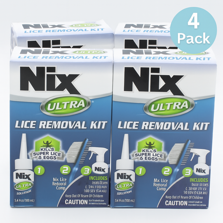 Nix Ultra Lice Removal Kit 3.4 fl oz 4 Pack New (EXP 11/2025) 1