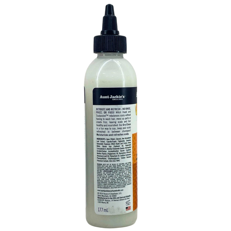 Aunt Jackie's Dry Clean! No Rinse Scalp Refresh Biotin Honey & Witch Hazel 6 fl