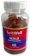 GritWell Male Gummies Advanced Men Performance 120 Total Exp 11/26 Pack of 2 New