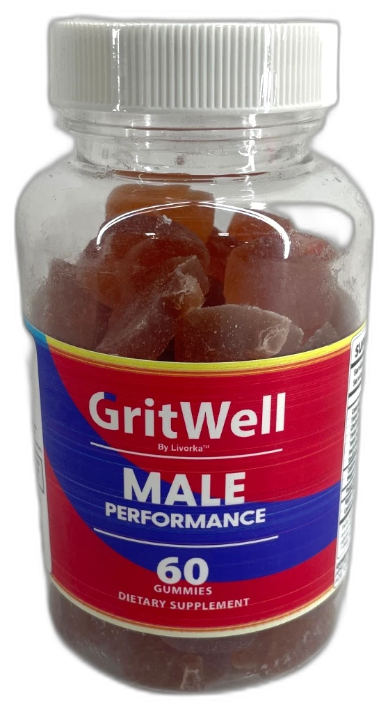 GritWell Male Gummies Advanced Men Performance 120 Total Exp 11/26 Pack of 2 New