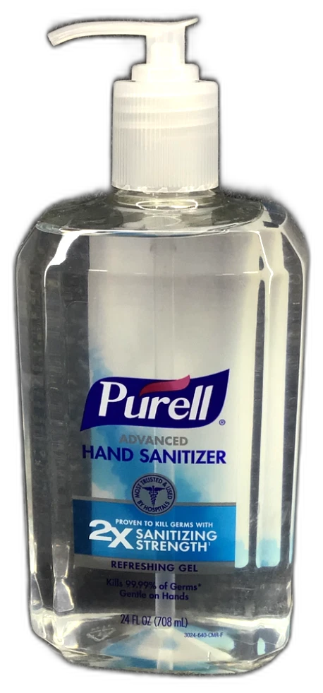 Purell Advanced Hand Sanitizer Refreshing Gel 24oz Pump Exp 08/28 Pack of 4 New