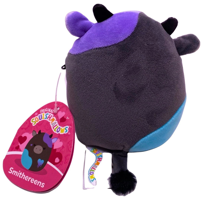 Squishmallows Smithereens the Cow Valentine - 5" Plush - Purple & Teal - 4PK