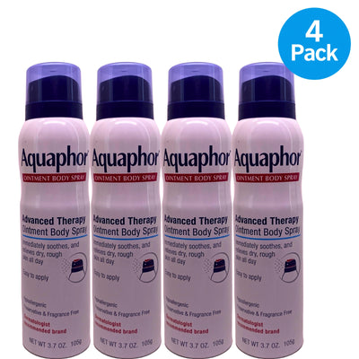 Aquaphor Ointment Body Spray Advanced Therapy Intensive Protectant 3.7 oz 4 Pack