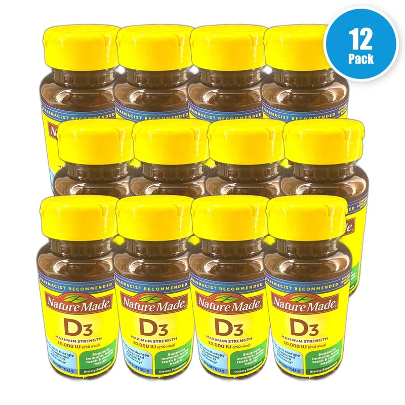 Nature Made Vitamin D3 Softgels 720 Total Exp 02/27 Pack of 12 New