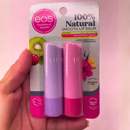 EOS 100% Natural Lip Balm 0.14 oz 2 Pack New