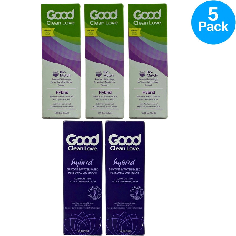 Good Clean Love Hybrid Personal Lubricant 1.69oz 5 Pack New Exp 08/2026