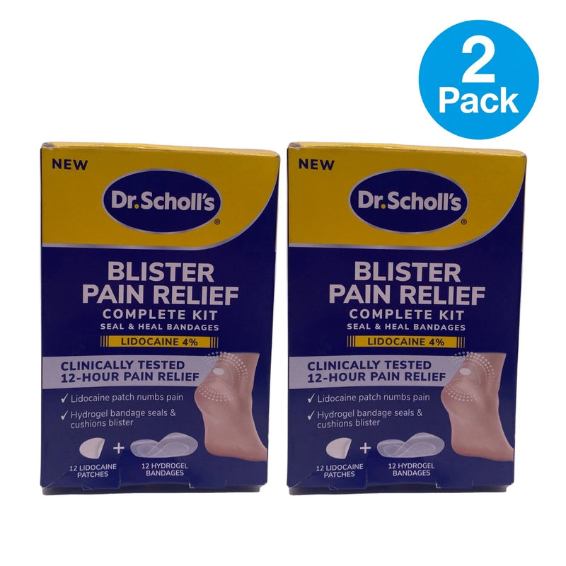 DR SCHOLL'S Blister Pain Relief Complete Kit 12-ct Blister Treatment 2 Pack New