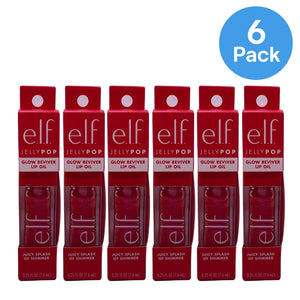 e.l.f. Jelly Pop Glow Reviver Lip Oil Juicy Splash 0.25 fl oz 6 Pack New