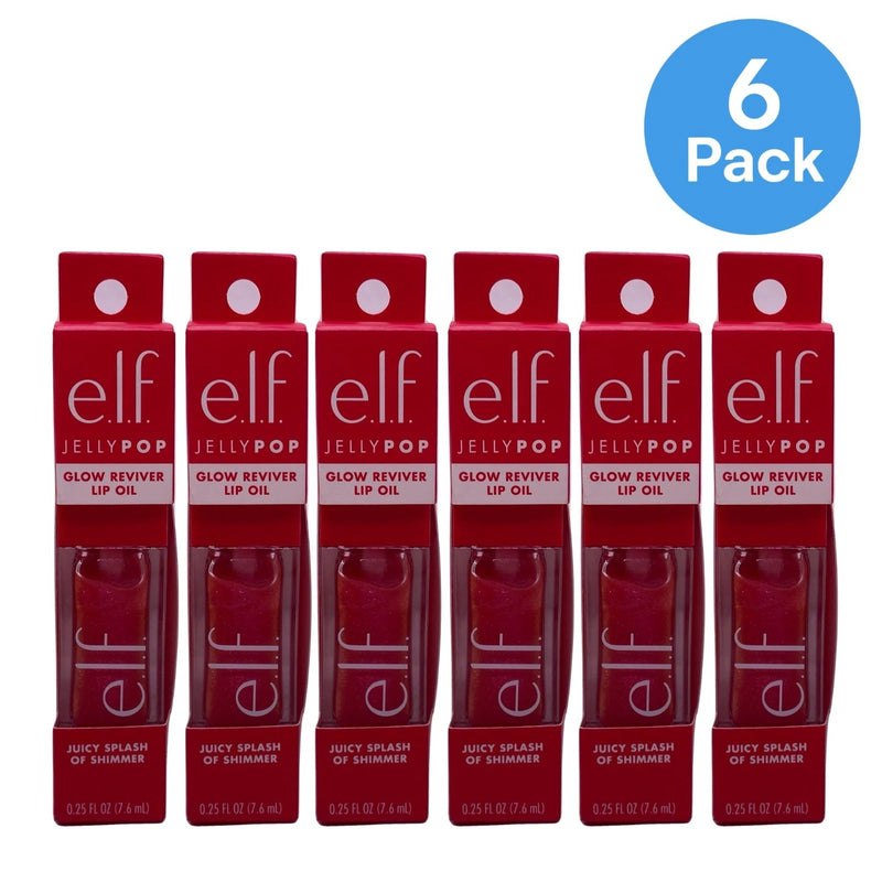 e.l.f. Jelly Pop Glow Reviver Lip Oil Juicy Splash 0.25 fl oz 6 Pack New