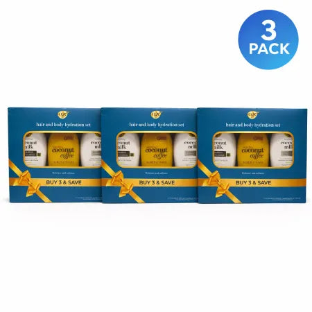 OGX Hair and Body Hydration Set Coconut Milk Shampoo Conditioner 3 pack New