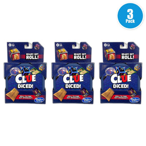 Hasbro Clue Diced Dice Game Hard Case Sealed Strategy Board Game Pack of 3 New