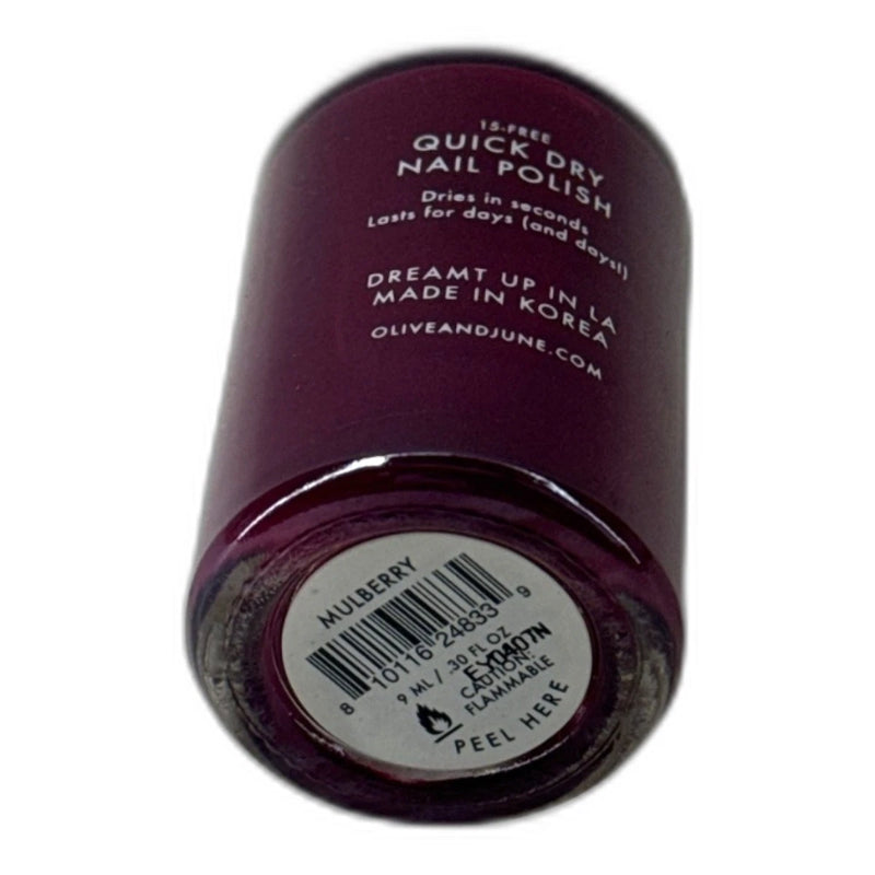 Olive & June Quick Dry Nail Polish Mulberry Red Tone Mulberry Pack of 3 New