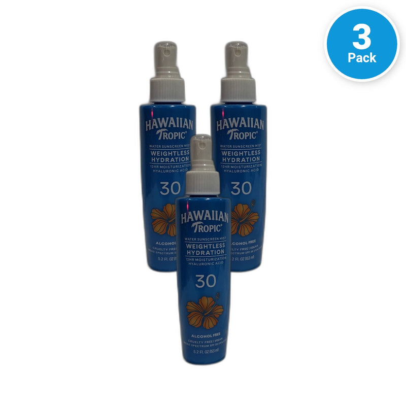 Hawaiian Tropic Weightless Hydration Water Sunscreen Exp 01/27 Pack of 3 New