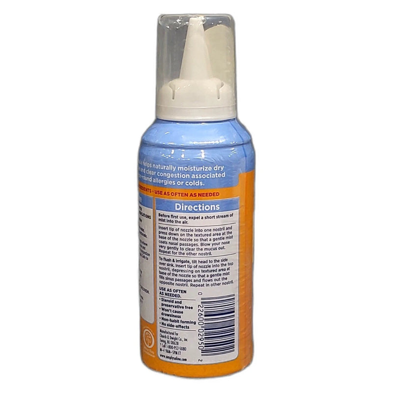 Arm & Hammer Simply Saline Nasal Mist Congestion 2 Total Exp 08/27 Pack of 2 New