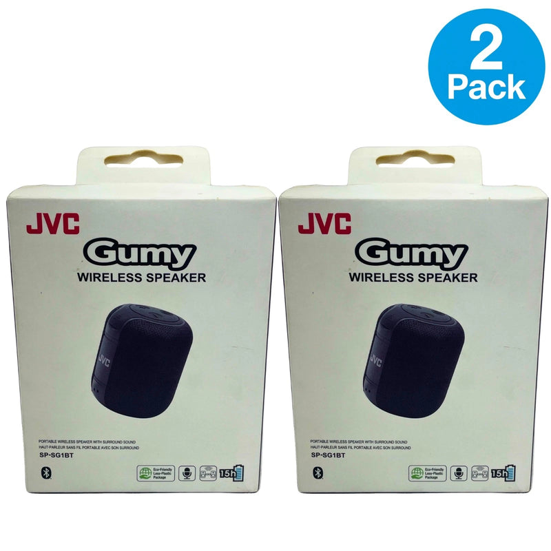 JVC Gumy Portable Wireless Bluetooth Speaker SP-SG1BT Black TWS 15-Hour Battery