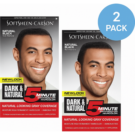 SoftSheen Carson Dark & Natural 5 Minute Haircolor Black 2 Pack New