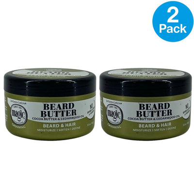SoftSheen Magic Beard Butter with Cocoa Butter and Cedarwood Oil 2-pack for beard care