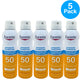 Eucerin Advanced Hydration Sunscreen Spray SPF 50 Hyaluronic Acid 6 oz 5 Pack Ne