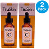 TruSkin Vitamin C Facial Serum with Vitamin E & Hyaluronic Acid 1oz 2 Pack New