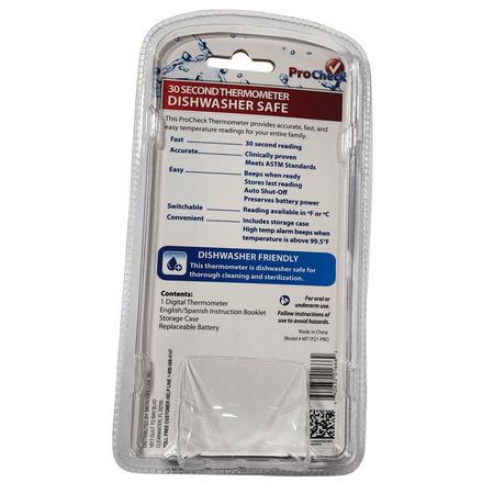 ProCheck Digital Thermometer Dishwasher Safe 30s – 1 Pack New