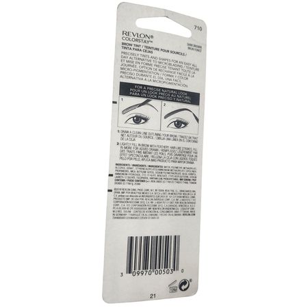 Revlon ColorStay Brow Tint 710 Dark Brown 0.06oz - 1 Pack - New