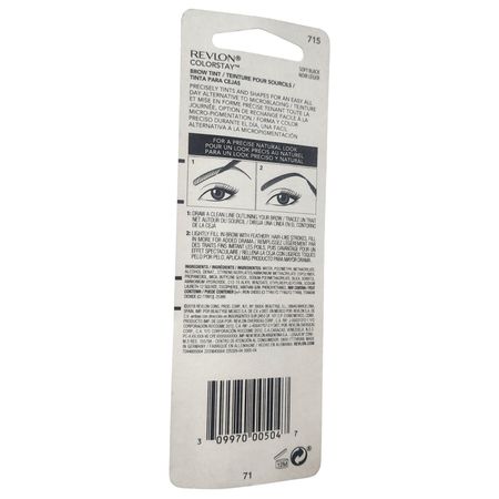 Revlon ColorStay Brow Tint 715 Soft Black 0.06oz - 1 Pack - New