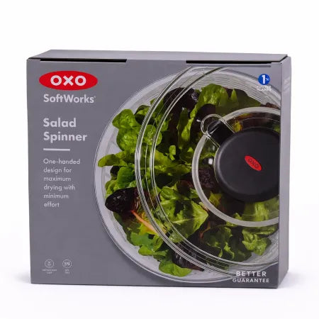 OXO SoftWorks Salad Spinner Large One-Handed Pump Design Clear 2 Pack New