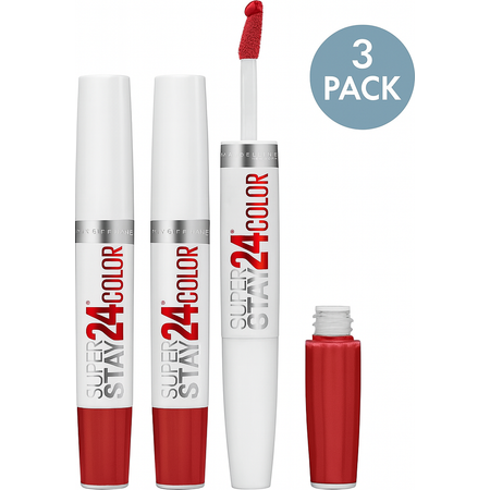 Maybelline SuperStay 24 Color Lipstick Red Passion | 3 Pack | New 1