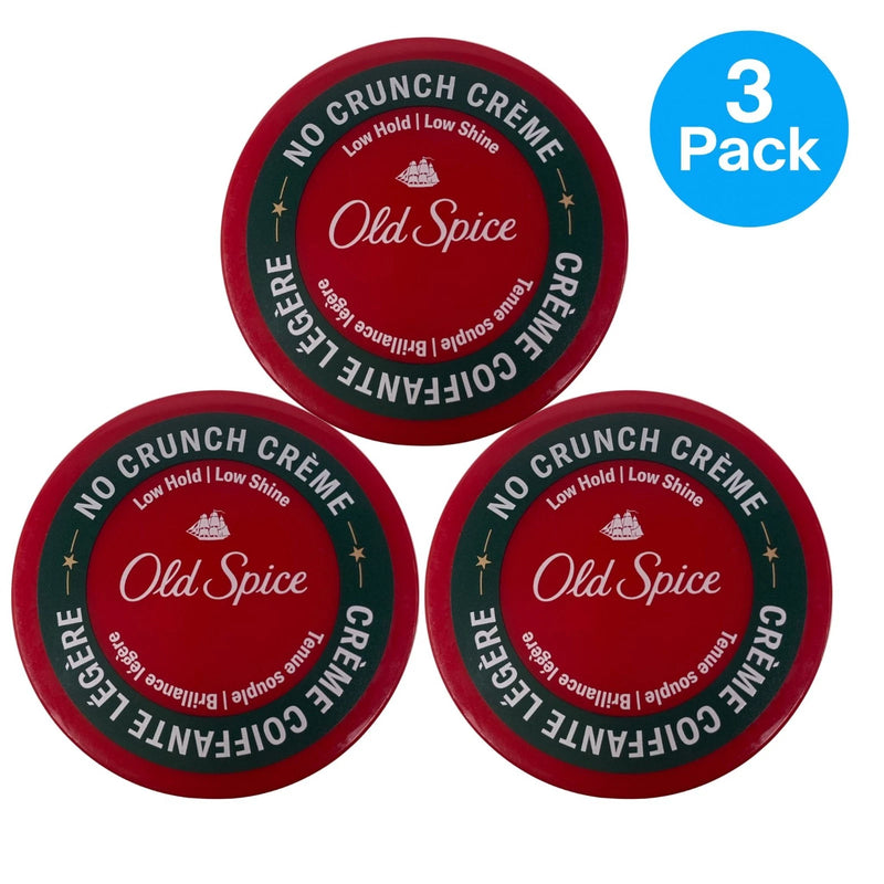 Old Spice No Crunch Creme Hair Styling Cream 3 Pack product image