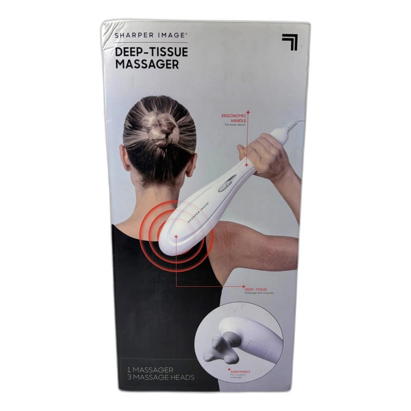 Sharper Image Deep-Tissue Massager Swappable Heads Pack of 1 New