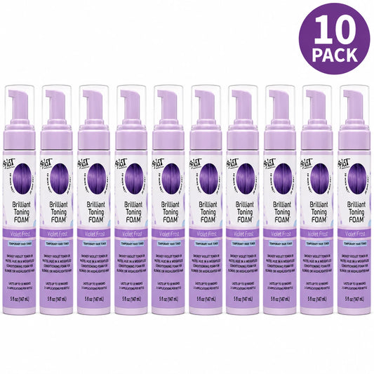 Splat Brilliant Violet Frost Toning Foam 10-pack boxes with 5 fl oz bottles