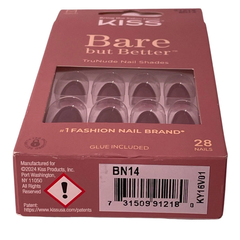 KISS Bare but Better TruNude Nail Shades BN14 Medium Almond 28ct 2 Pack