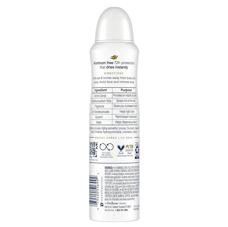 Dove Aluminum Free Dragon Fruit Coconut Deodorant Spray 2 Pack New