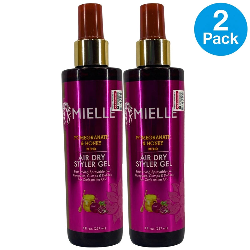 Mielle Organics Pomegranate & Honey Air Dry Styler Gel Sprayable Curls 2 Pack