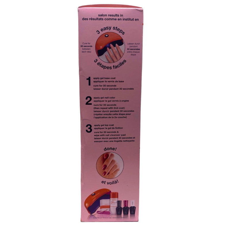 Sally Hansen Salon Gel Polish Gel Manicure Starter Kit 3 Pack Bundle New