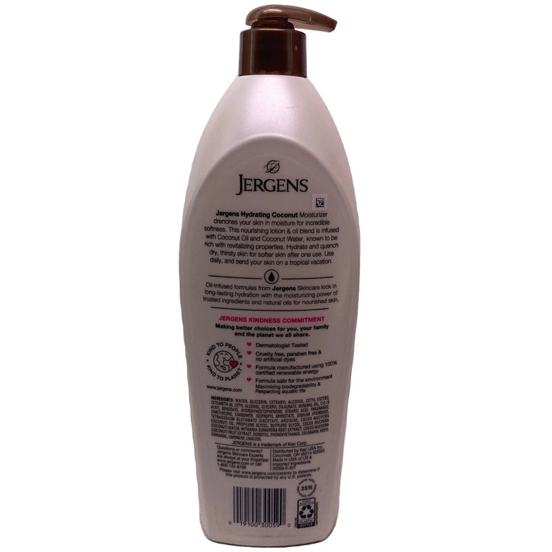 Jergens Hydrating Coconut Body Lotion 28.2 fl oz 2 Pack New