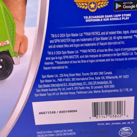 Paw Patrol Crush N Roll Recycling Truck Rocky Vehicle Toy New