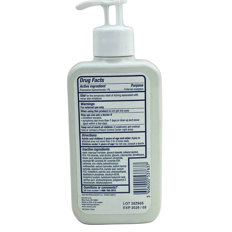 CeraVe Itch Relief Moisturizing Lotion 1% Pramoxine Hydrochloride Exp 05/28