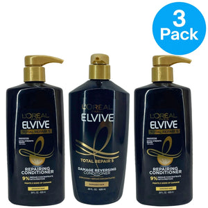 L'Oreal Elvive Total Repair 5 Repairing Conditioner 28 oz 3 Pack New