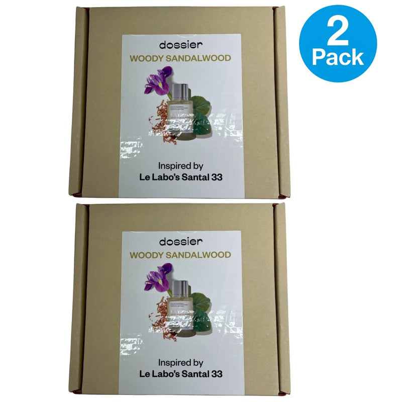 Dossier Woody Sandalwood Eau de Parfum Spray 50ml 1.7 oz 2 Pack New