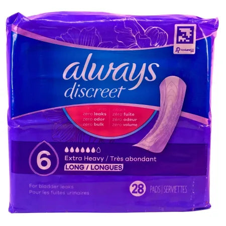 Always Discreet Extra Heavy Long Pads 28 Ct (2-Pack) - New
